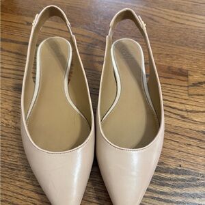 Tory Burch Nude Slingback Flats